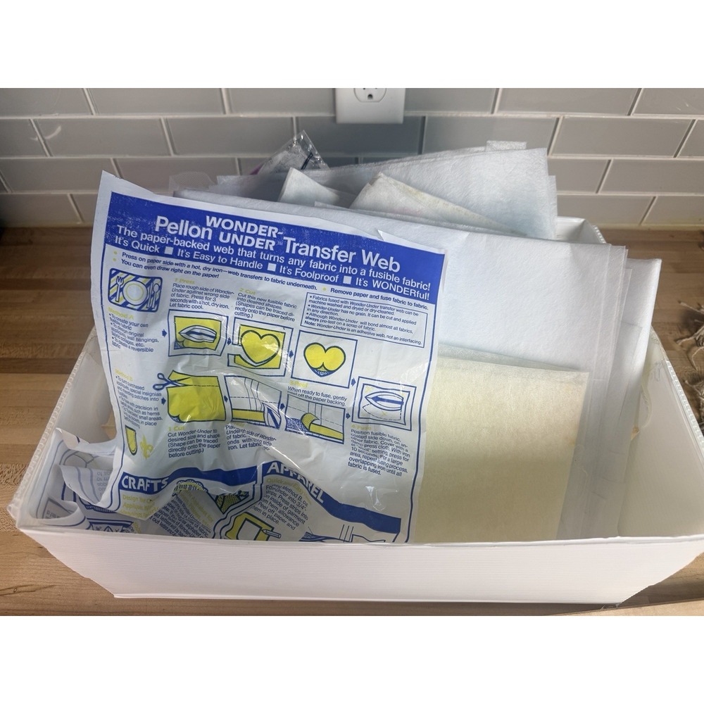 Wonder Under Pellon Transfer Web Fusible Interfacing Fabric Sewing Craft Lot